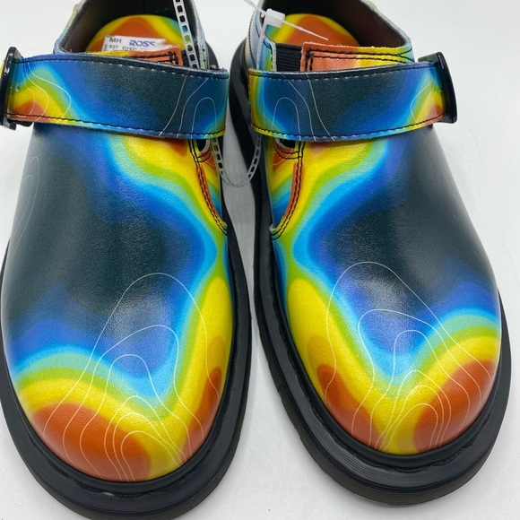 Doc Dr Martens Isham Slip-On Clog Mule Genix Nappa Leather Heat Map Women’s 7 M6 - Picture 6 of 7